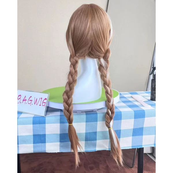 Wigs Cosplay Wigs Synthetic Costume Wigs Halloween Wigs Braided Brown Long Wigs Frozen II Wigs Princess Anna Wigs Movie Character Wigs