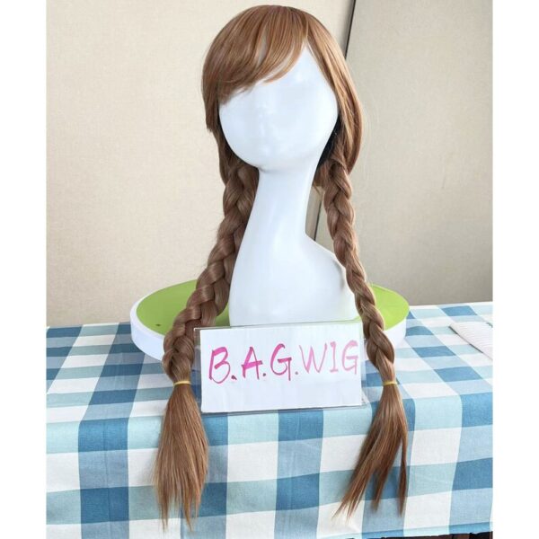 Wigs Cosplay Wigs Synthetic Costume Wigs Halloween Wigs Braided Brown Long Wigs Frozen II Wigs Princess Anna Wigs Movie Character Wigs