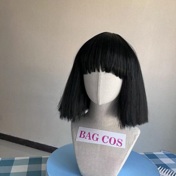 Wigs Lady Gaga Wigs Cosplay Wigs Synthetic Costume Wigs Halloween Wigs short bob black Wigs