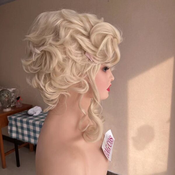 Wig Cosplay wig Blonde Curly wig Halloween Wig Costume Wig for women Synthetic wig