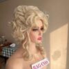 Wig Cosplay wig Blonde Curly wig Halloween Wig Costume Wig for women Synthetic wig