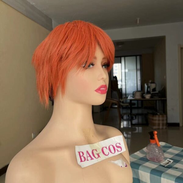 Wig Nick Wilde wig orange wigs Cosplay Wig short wig with bangs for man and women Halloween Wig Costume Wig