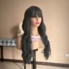 Long Gray wavy wig with bangs - Image 5