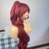 Wig Hercules wig Megara wig Synthetic Wig Cosplay Wig Costume Wig long Red wavy wig with bangs for women girls - Image 8