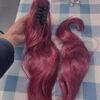 Wig Hercules wig Megara wig Synthetic Wig Cosplay Wig Costume Wig long Red wavy wig with bangs for women girls - Image 6