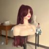 Wig Hercules wig Megara wig Synthetic Wig Cosplay Wig Costume Wig long Red wavy wig with bangs for women girls - Image 4