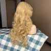Wig Sleeping Beauty Aurora Wig Synthetic Wig Cosplay Wig Costume Wig long blonde wavy wig with bangs for women girls - Image 8