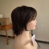 Brown highlights wig short cut wavy wig - Image 7