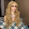 Wig Sleeping Beauty Aurora Wig Synthetic Wig Cosplay Wig Costume Wig long blonde wavy wig with bangs for women girls - Image 2