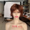 Short Brown Wavy Curly Wigs - Image 7