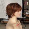 Short Brown Wavy Curly Wigs