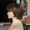 Blonde Short Wavy Wig With Highlights - Image 7