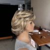 Short Curly Highlights blonde wigs - Image 4