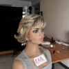 Short Curly Highlights blonde wigs - Image 2