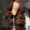 WIGS Human hair wigs for black women Lace front long wigs brown wigs body wave wavy wigs - Image 4