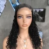 20" WIG human hair blend wig lace front wig  middle part curly wig for black women - Image 2
