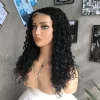 20" WIG human hair blend wig lace front wig  middle part curly wig for black women - Image 3