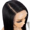 WIGS Side part 18" Human hair wigs for black women Lace front  long wigs Black wigs - Image 6