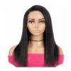 WIGS Side part 18" Human hair wigs for black women Lace front  long wigs Black wigs